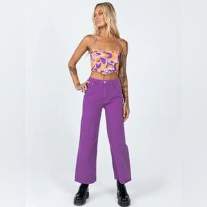 PRINCESS POLLY STRAIGHT LEG PURPLE PANTS
